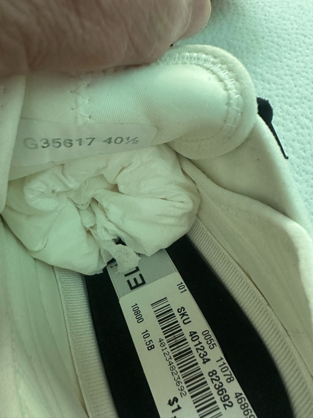 CHANEL White and Black Women's Athletic Sneakers with Black Laces - Picture 6 of 7